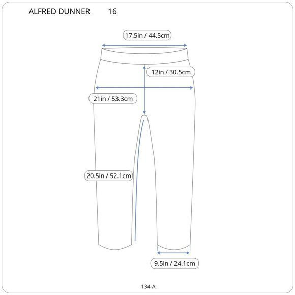 Alfred‎ Dunner St Augustine Capri Pants Blue Chambray Linen Pull On 16 - Picture 3 of 11